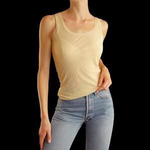 Cosabella beige mesh tank top